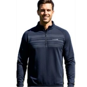 Travis Mathew 1/4 Zip Golf Pullover Mens Large Navy Blue Never worn